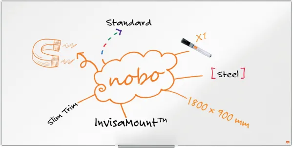 Nobo Impression Pro Stahl-Whiteboard 180x90cm weiß